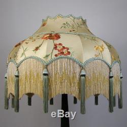 Victorian Vintage Embroidered Silk Standard Lampshade REDUCED BY £100