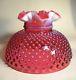 Vintage 10 Fenton Cranberry Opalesent Hobnail Lamp Shade, Shade Only