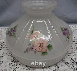 Vintage 10 Fitter Aladdin Rayo Coleman Glass Oil Lamp Shade Hand Painted