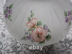 Vintage 10 Fitter Aladdin Rayo Coleman Glass Oil Lamp Shade Hand Painted