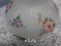 Vintage 10 Fitter Aladdin Rayo Coleman Glass Oil Lamp Shade Hand Painted