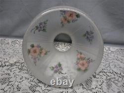 Vintage 10 Fitter Aladdin Rayo Coleman Glass Oil Lamp Shade Hand Painted