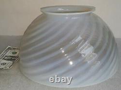 Vintage 12 Art Glass LAMP SHADE Opalescent swirl Hanging Parlor Lamp antique