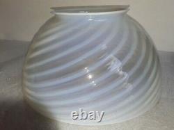 Vintage 12 Art Glass LAMP SHADE Opalescent swirl Hanging Parlor Lamp antique