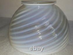 Vintage 12 Art Glass LAMP SHADE Opalescent swirl Hanging Parlor Lamp antique