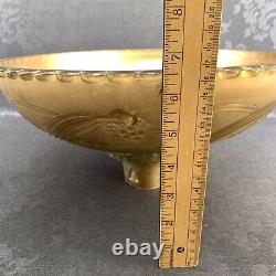 Vintage 13 Art Deco Torchiere Gold Luster Iridescent Glass Floor Lamp Shade