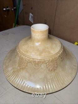 Vintage 14 3/8 Antique Style Embossed Torchiere Floor Lamp Shade