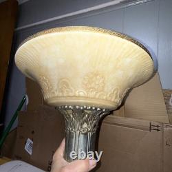 Vintage 14 3/8 Antique Style Embossed Torchiere Floor Lamp Shade