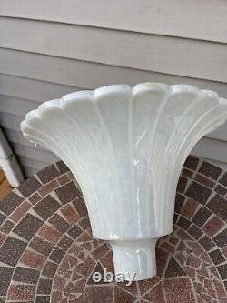 Vintage 14 Antique Style Embossed Torchiere Floor Lamp Shade. Chipped Border