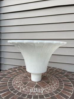 Vintage 14 Antique Style Embossed Torchiere Floor Lamp Shade. Chipped Border