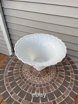 Vintage 14 Antique Style Embossed Torchiere Floor Lamp Shade. Chipped Border