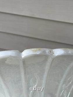 Vintage 14 Antique Style Embossed Torchiere Floor Lamp Shade. Chipped Border