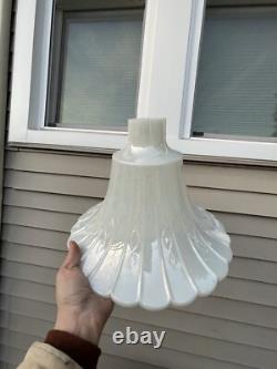 Vintage 14 Antique Style Embossed Torchiere Floor Lamp Shade. Chipped Border