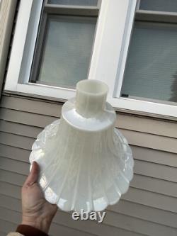 Vintage 14 Antique Style Embossed Torchiere Floor Lamp Shade. Chipped Border