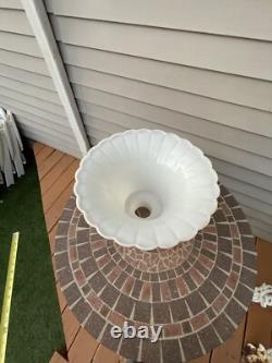 Vintage 14 Antique Style Embossed Torchiere Floor Lamp Shade. Chipped Border