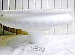Vintage 14 Art Deco White Glass 1930's Torchiere Floor Lamp Shade 2.75 Fitter