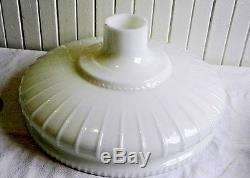 Vintage 14 Art Deco White Glass 1930's Torchiere Floor Lamp Shade 2.75 Fitter