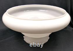 Vintage 14 Fitter White Opal Milk Glass Crimp Top Country Store GWTW Lamp Shade