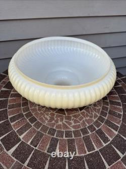 Vintage 14 Swirl Opal Torchiere Lamp Shade. Original Thick Glass