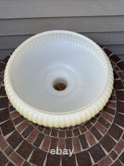 Vintage 14 Swirl Opal Torchiere Lamp Shade. Original Thick Glass