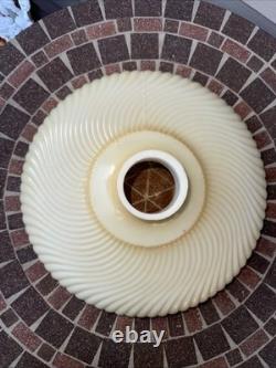 Vintage 14 Swirl Opal Torchiere Lamp Shade. Original Thick Glass