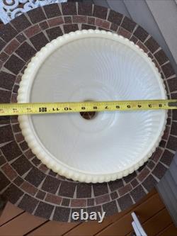 Vintage 14 Swirl Opal Torchiere Lamp Shade. Original Thick Glass