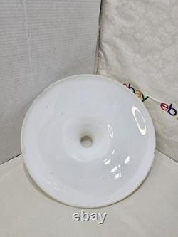 Vintage 15-in White milk Glass Lamp Shade