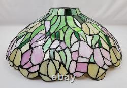 Vintage 15 x 5.5 Floral Tiffany Lamp Shade Good Condition
