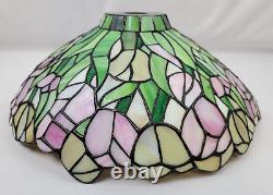 Vintage 15 x 5.5 Floral Tiffany Lamp Shade Good Condition