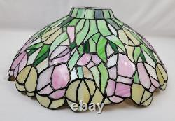 Vintage 15 x 5.5 Floral Tiffany Lamp Shade Good Condition