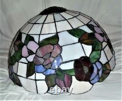 Vintage 16.5 Original Dale Tiffany Stained Glass Lamp Shade