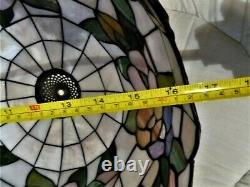Vintage 16.5 Original Dale Tiffany Stained Glass Lamp Shade