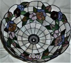 Vintage 16.5 Original Dale Tiffany Stained Glass Lamp Shade