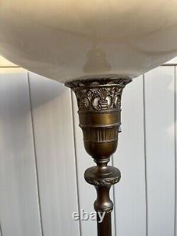 Vintage 16 Antique Style Embossed Torchiere Floor Lamp Shade