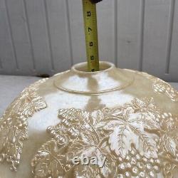 Vintage 16 Antique Style Embossed With Cherries Torchiere Floor Lamp Shade