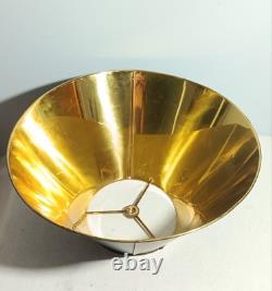 Vintage 16 Brass Tole Black Painted Bouillotte Lamp Shade