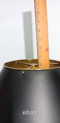 Vintage 16 Brass Tole Black Painted Bouillotte Lamp Shade