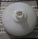 Vintage 16 Glass Shade Iridescent White Luster Rib Swirl Pattern Torchiere