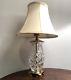 Vintage 17 Waterford Comeragh Crystal Brass Lamp & Shade Euc