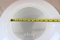 Vintage 18 Diameter Milk Glass Mushroom Light Shade 8-7/8 Fitter 6.5 Tall