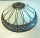 Vintage 18 Round Art Deco White Stained Glass Shade Only