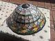 Vintage 18 Tiffany Style Stained Glass Leaded Lamp Shade
