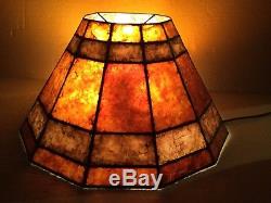Vintage 1920s 30s Mica Lamp Shade Rindsberger Chicago Large 20 Very Nice Shade