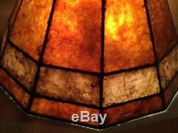 Vintage 1920s 30s Mica Lamp Shade Rindsberger Chicago Large 20 Very Nice Shade
