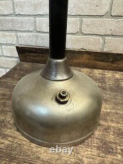 Vintage 1920s Coleman Quick-Lite Table Lamp + Glass Shade Nickel Plated