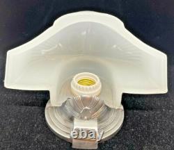 Vintage 1930-40'S ART DECO bathroom slip shade sconce
