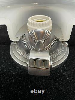 Vintage 1930-40'S ART DECO bathroom slip shade sconce