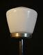 Vintage 1930s Art Deco Chrome Lamp Veritas Gas Gallery Dome Design Opaline Shade