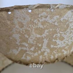 Vintage 1950's MCM 2 Tier Fiberglass Lamp Shade Whip Stitch Atomic 15.5
