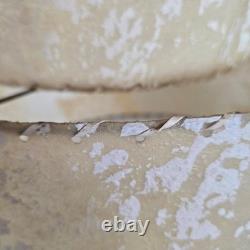 Vintage 1950's MCM 2 Tier Fiberglass Lamp Shade Whip Stitch Atomic 15.5